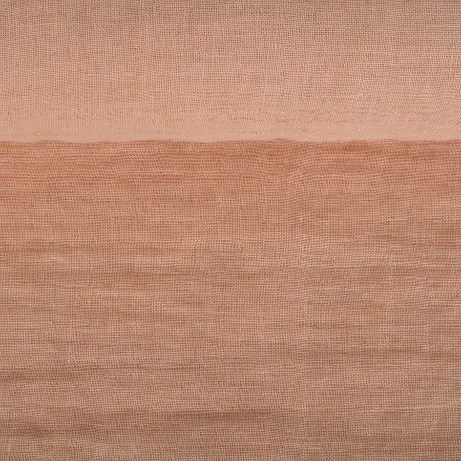 Washed soft pink linen fabric, 93 g/m²