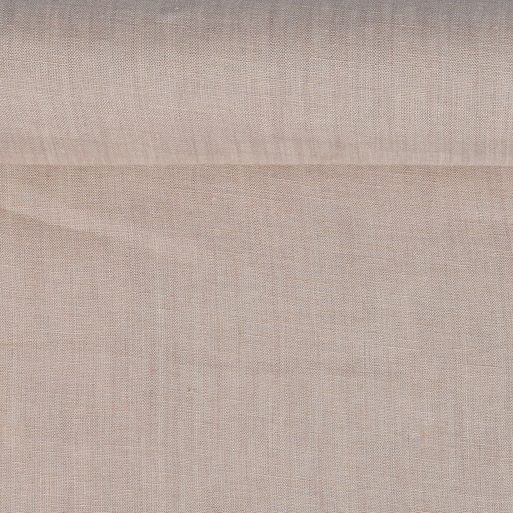 Washed melange linen fabric in sand color, 130 g/m²