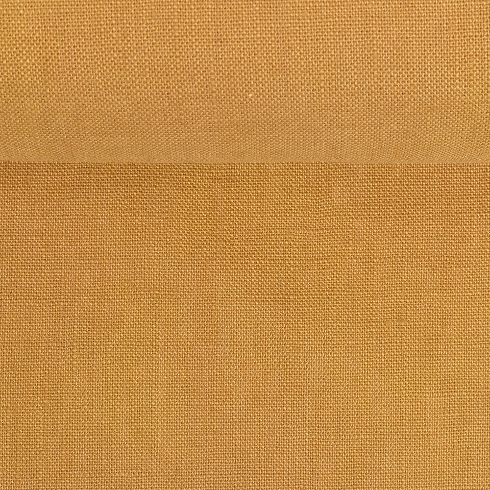 Washed linen fabric in light brown colour, 205 g/m²