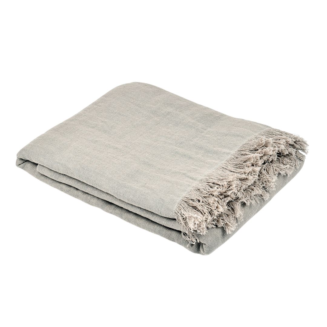 Natural color double sided blanket, 136x180cm.