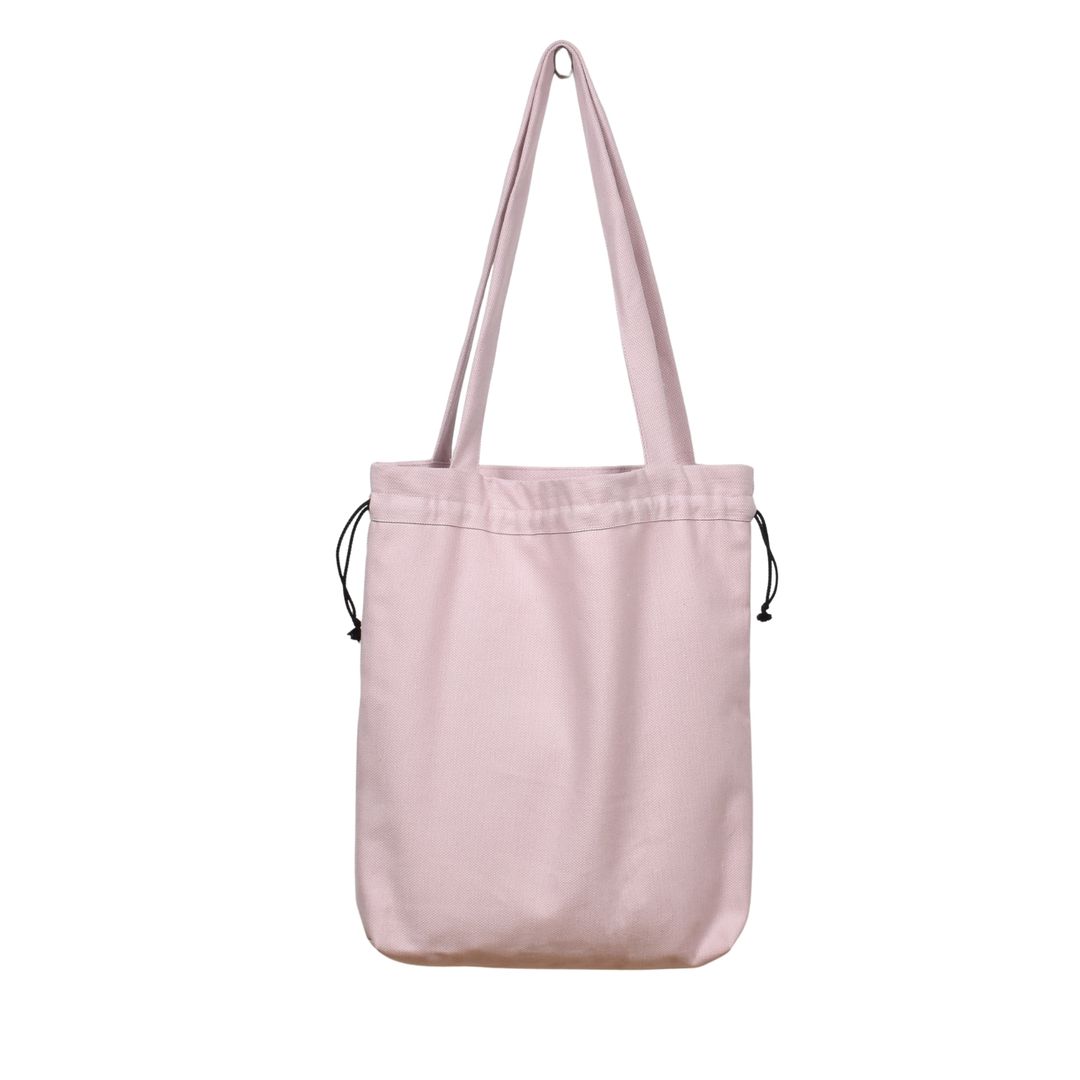 Linen drawstring bag in light pink color (medium)