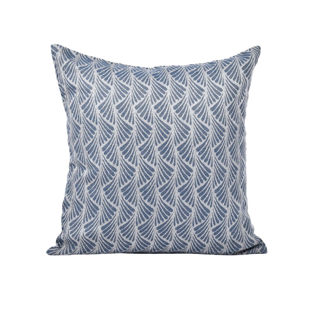 Blue colour patterned cushion cover with zipper REVIVAL, 44x44 cm