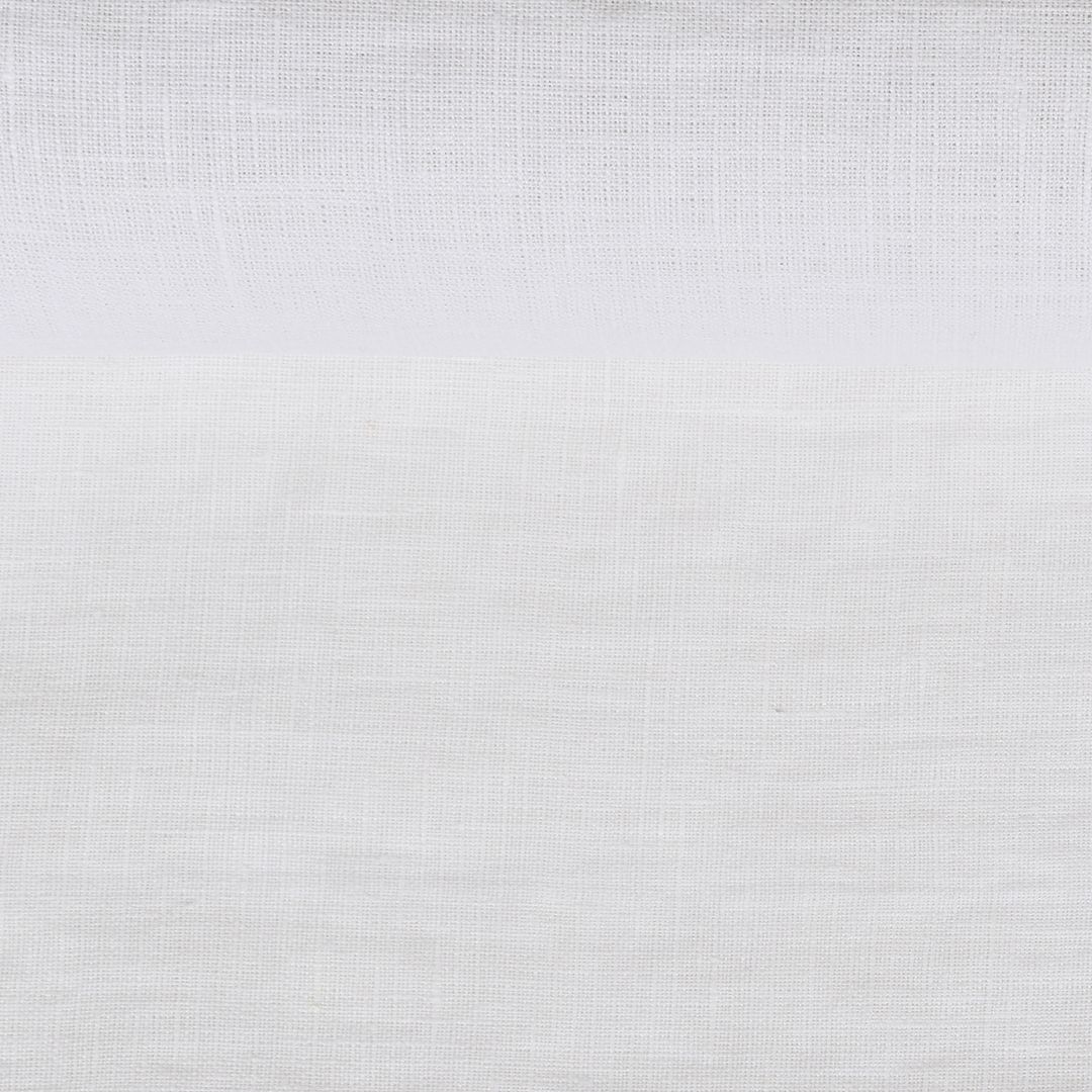 White linen fabric, 195 g/m²