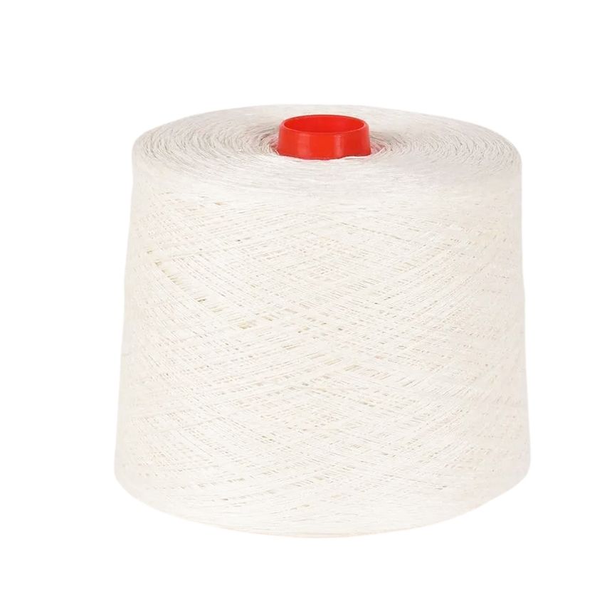 Bleached, yellown white color linen yarn in bobbins, four threads, B 56x4 L, (1,05 kg) - No. B4