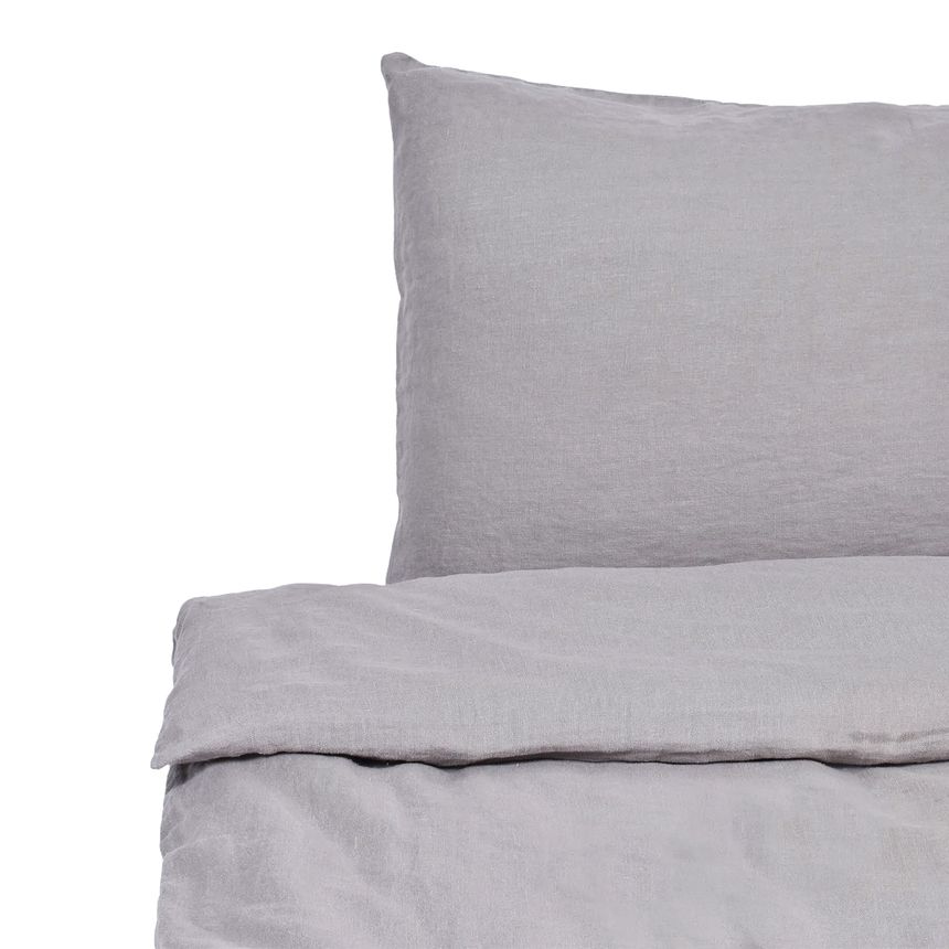Grey colour washed linen bed set, several sizes
