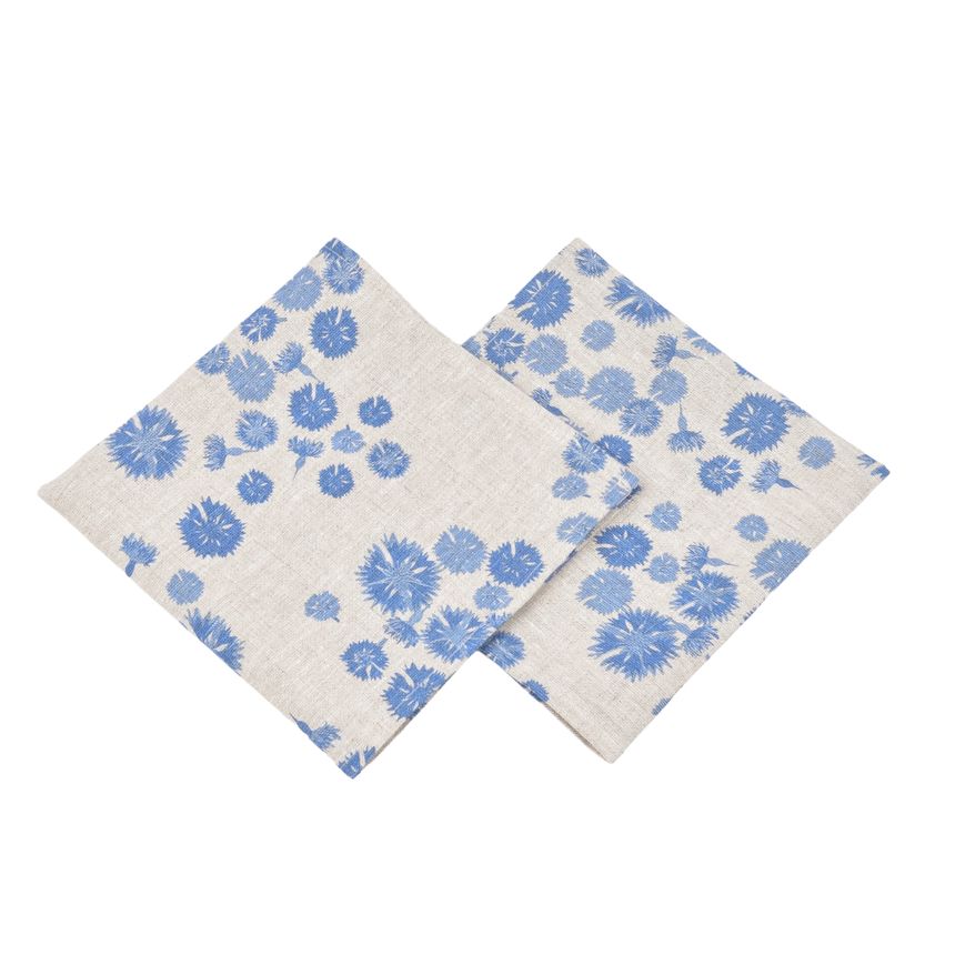 Linen napkins set Cornflower, 43x43 cm, 4 pcs