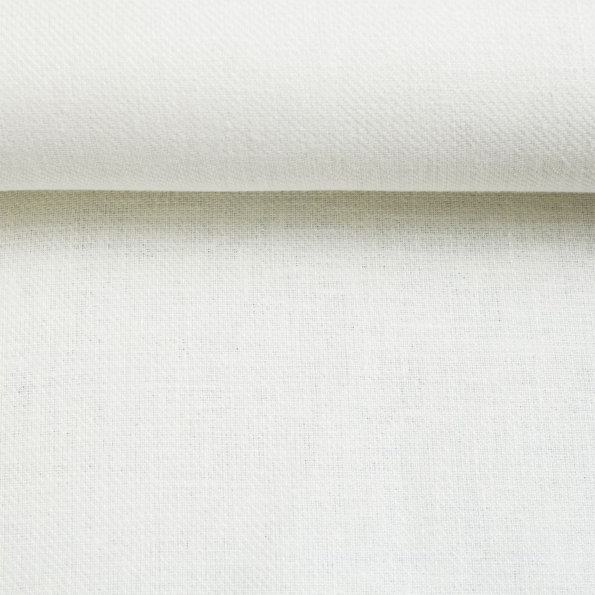 Milk-white woven fabric with diagonal stripes, 285 g/m²