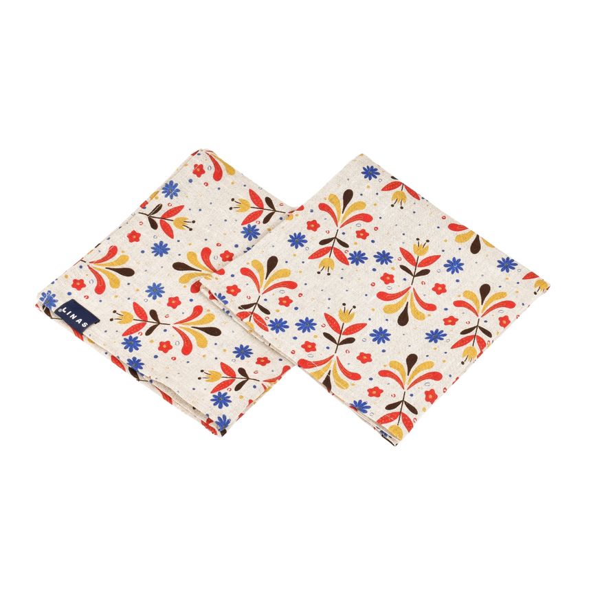 Lininių servetėlių komplektas Saulėgrįža, 42x42 cm, 4 vnt