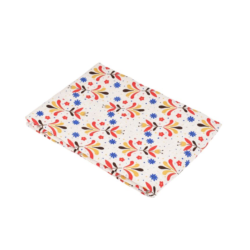 Marginta lininė staltiesė Saulėgrįža, keli dydžiai