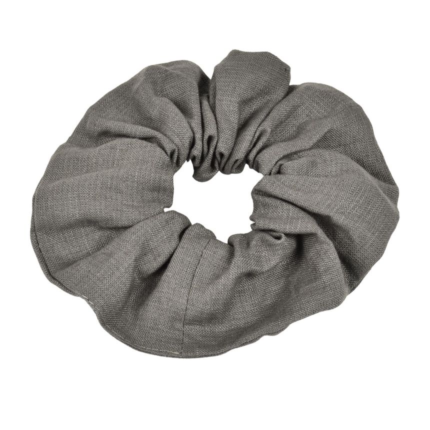 Linen hair band in grey colour
