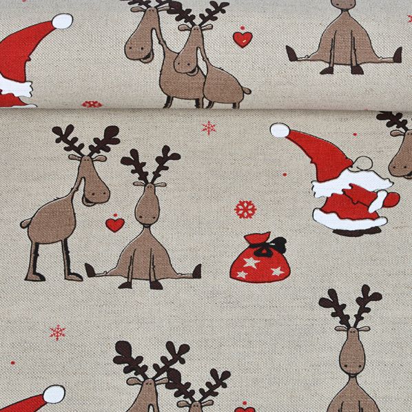 Printed fabric Christmas is coming, 240 g/m²