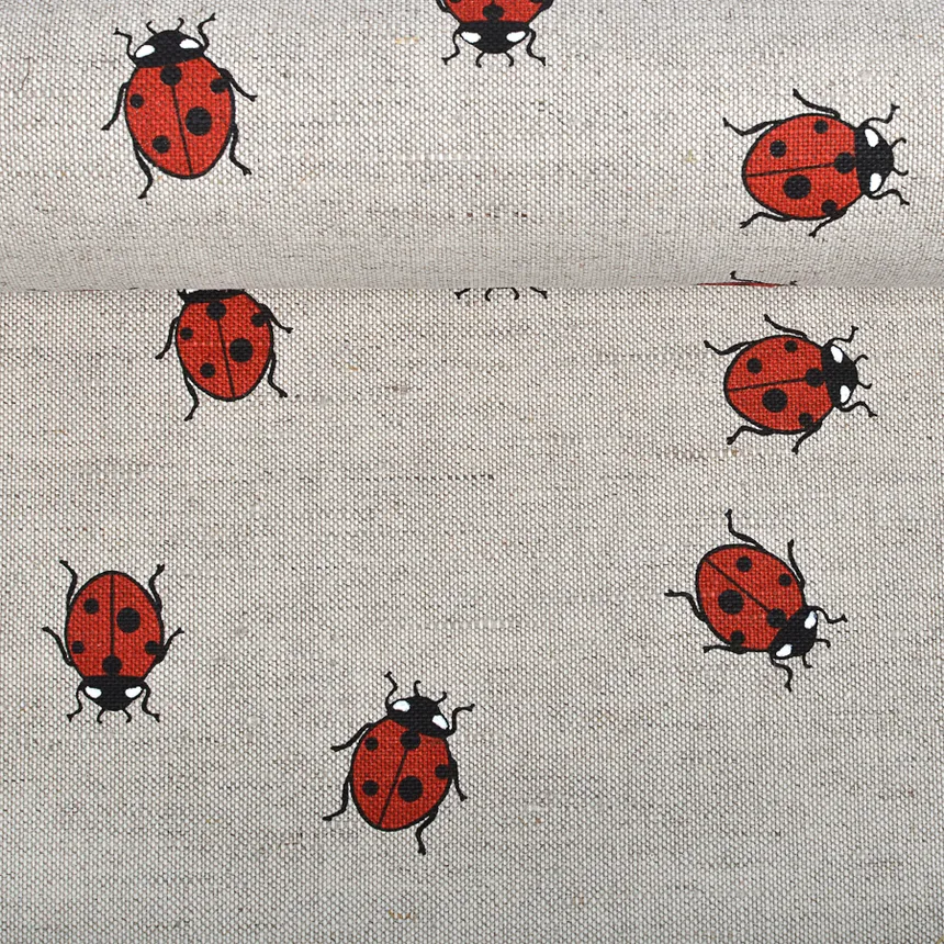 Printed fabric Lady-bugs, 240 g/m²