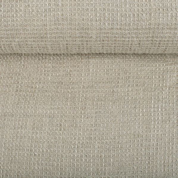 Washed linen woven fabric in natural, 240 g/m²