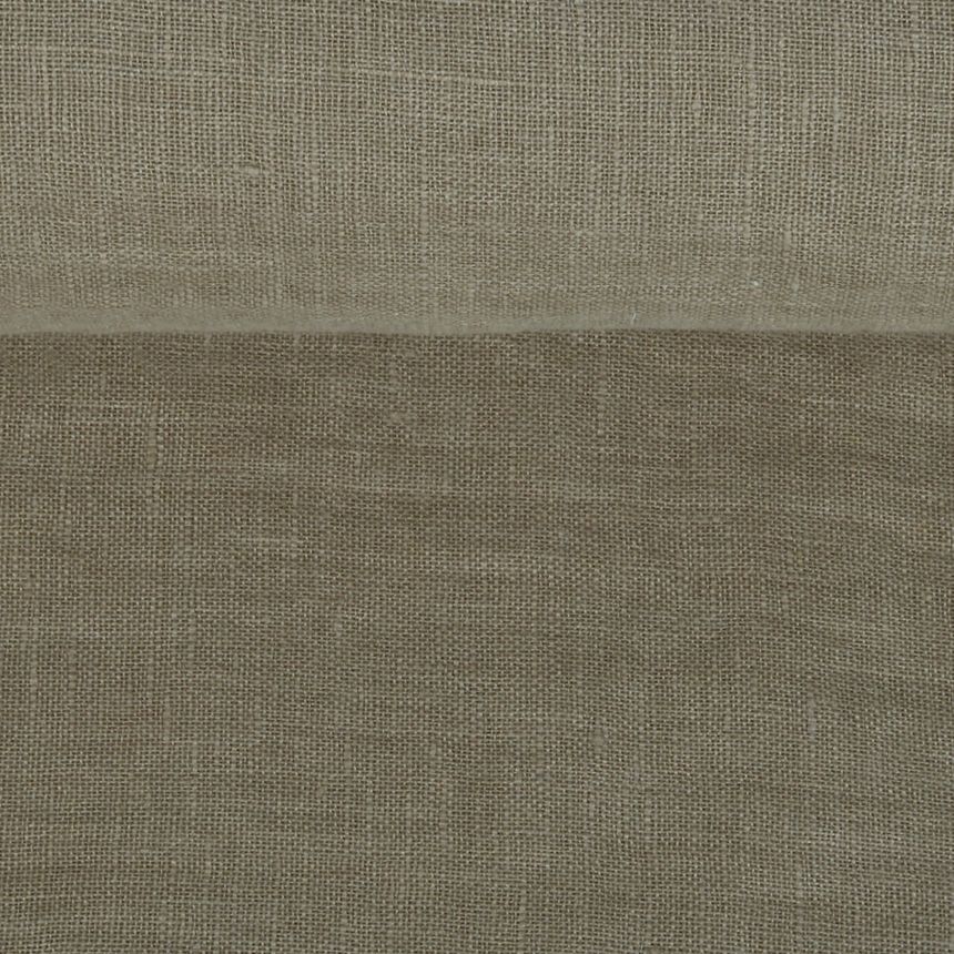 Minkštintas pilkai rudas lininis audinys, 93 g/m²