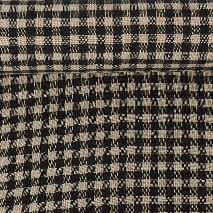 Washed creamy colour, black checkered fabric, 190 g/m²