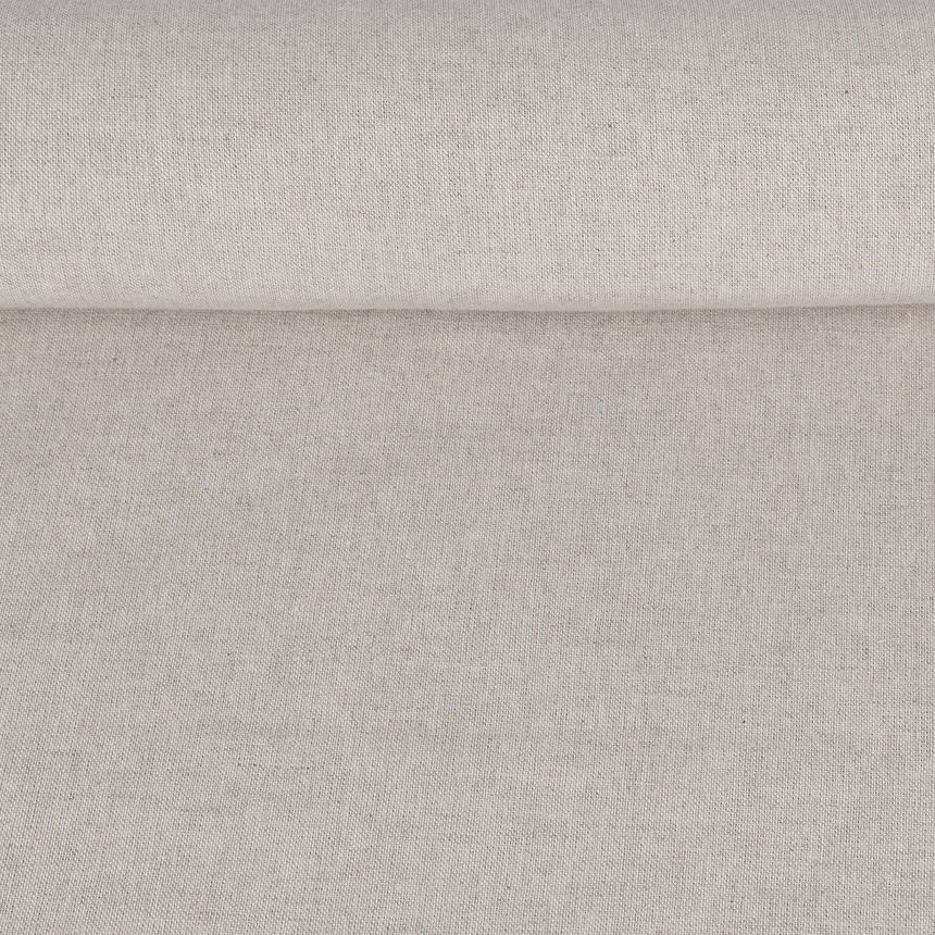 Natural linen fabric with recycled yarns, 188 g/m²