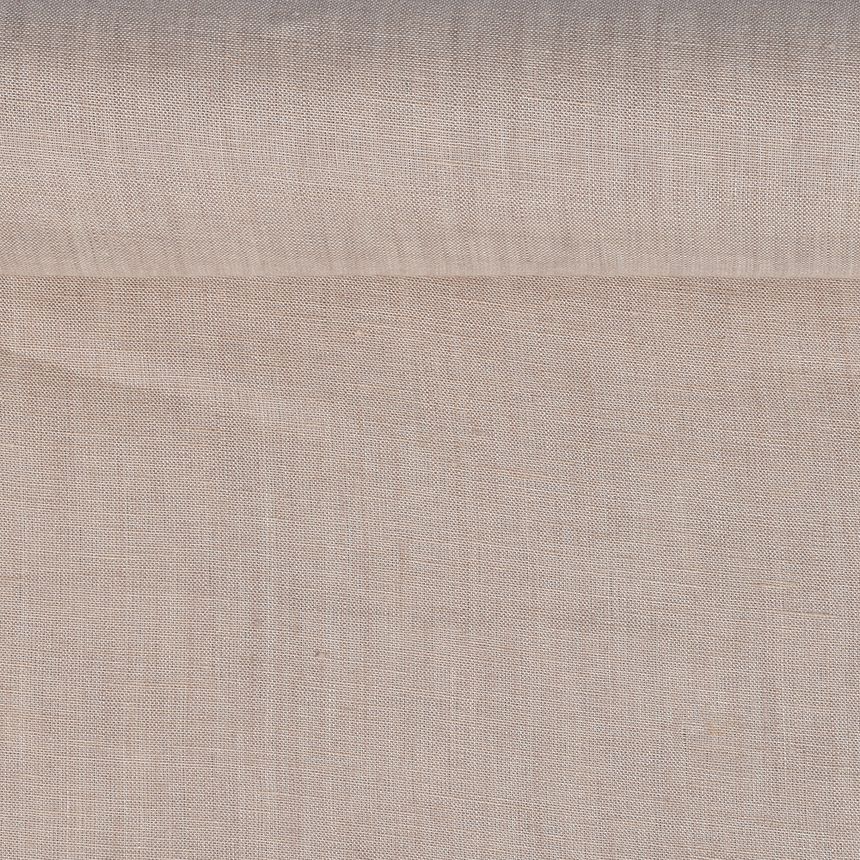 Washed melange linen fabric in sand color, 130 g/m²