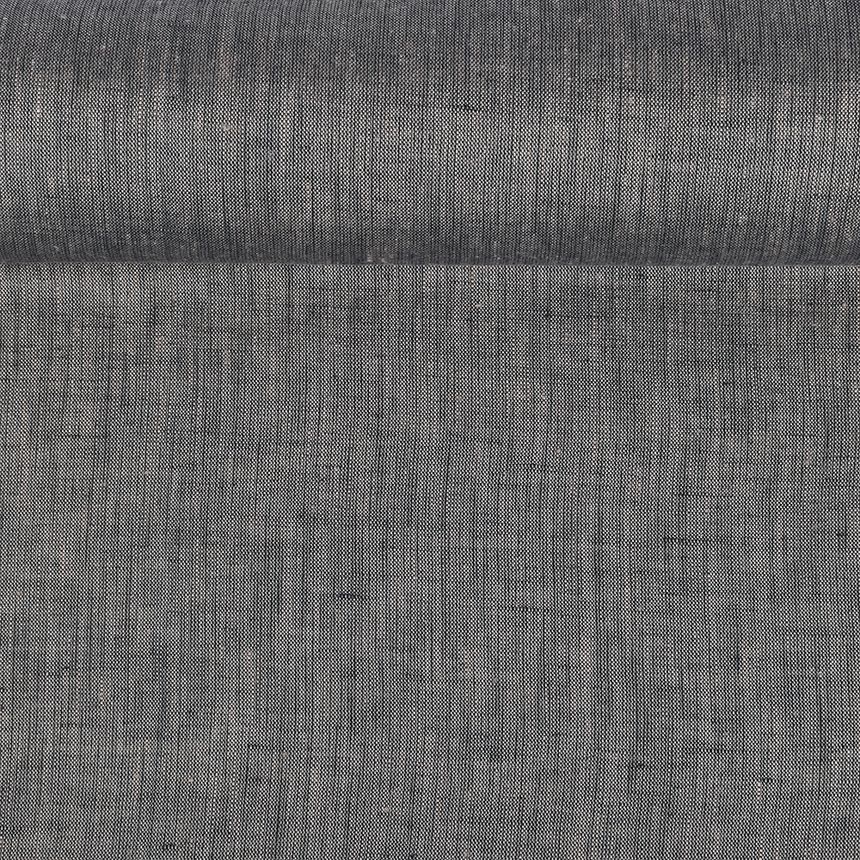 Washed two tone melange linen fabric, 130 g/m²