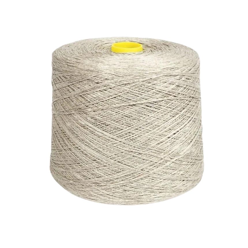 Three threads linen yarns in natural colour, V 67x3 L, (1,02 kg) - bobbin No. 17