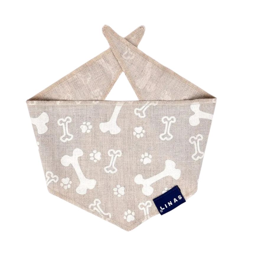 Kerchief Bandana - linen accessory for dogs or cats, S size