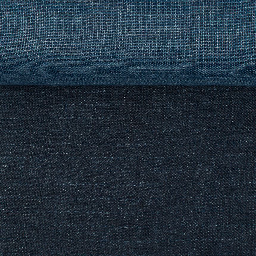 Double-sided washed linen fabric in blue, 220 g/m²