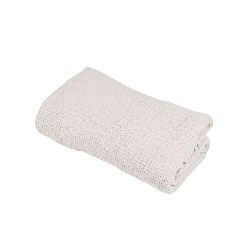 Waffle weave bath towel Dubysa in ivory color, several sizes