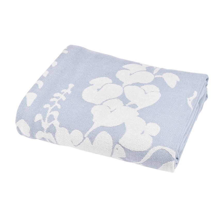 Patterned blanket in blue colour, 134x200 cm