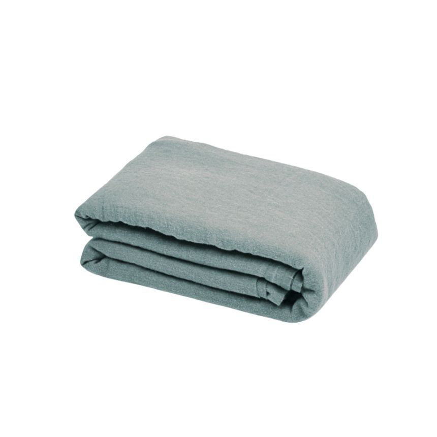 Bluish grey colour washed linen bed sheet, two sizes