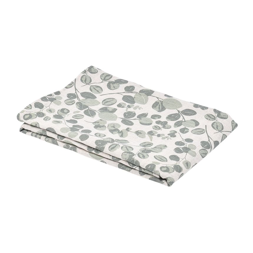 Marginta lininė staltiesė Eukaliptas, keli dydžiai