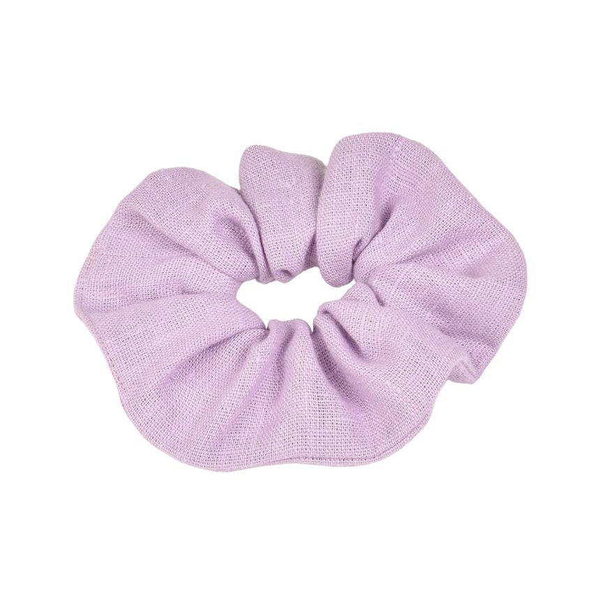 Linen hair band in purple colour