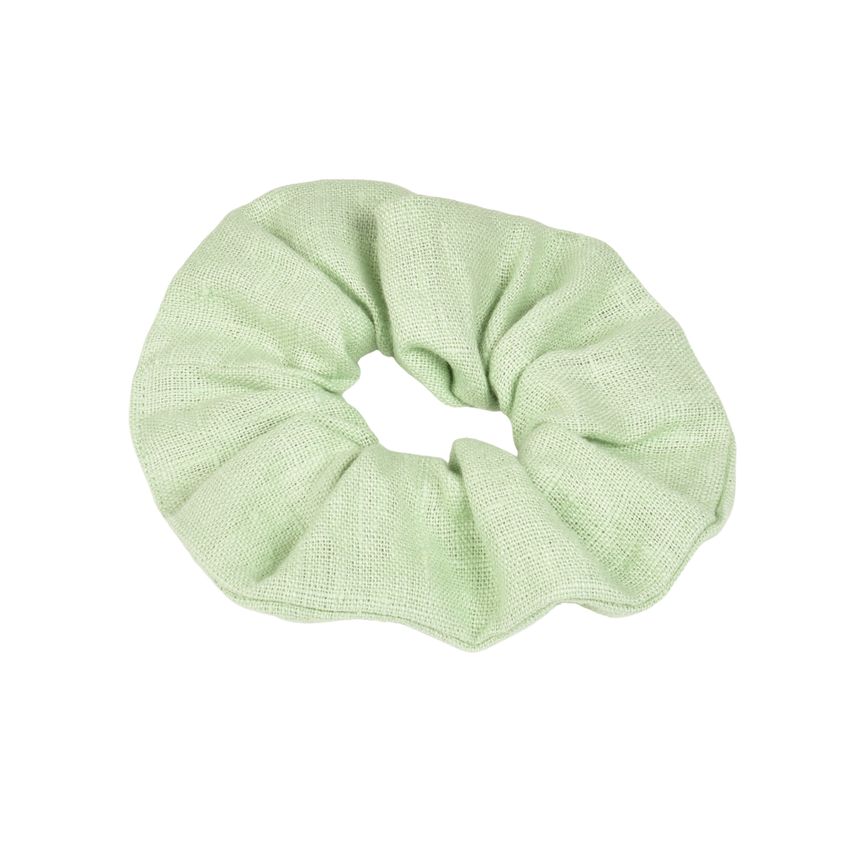 Linen hair band in light green colour