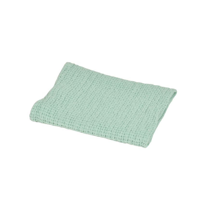 Waflle weave bath towel Dubysa in mint color, 35x40 cm