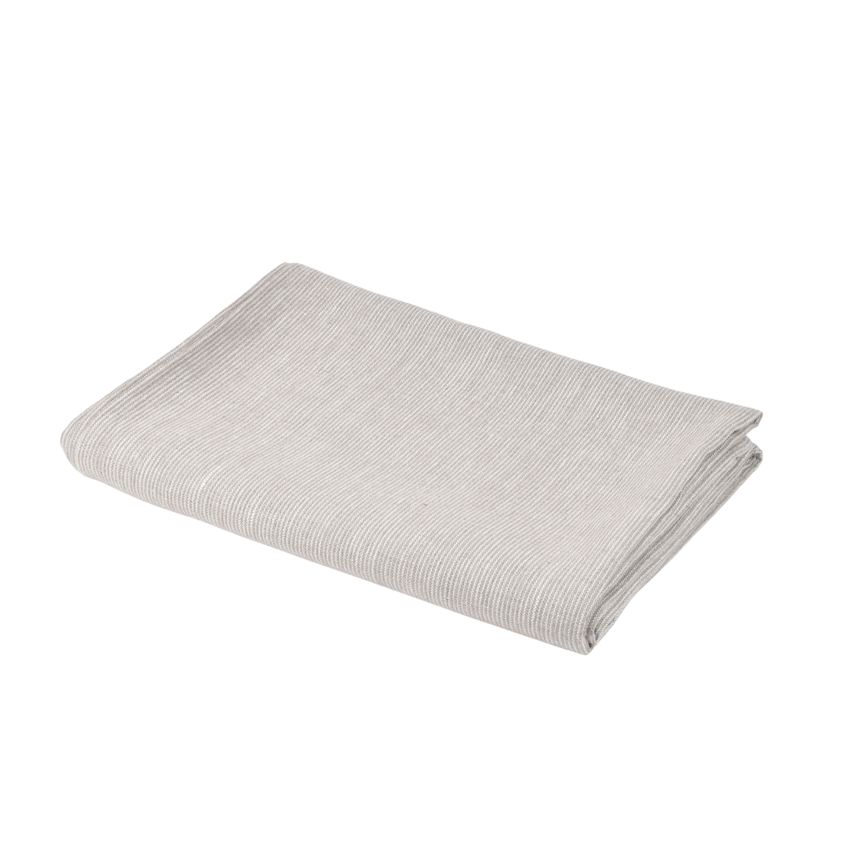 Linen tablecloth White lines, two sizes