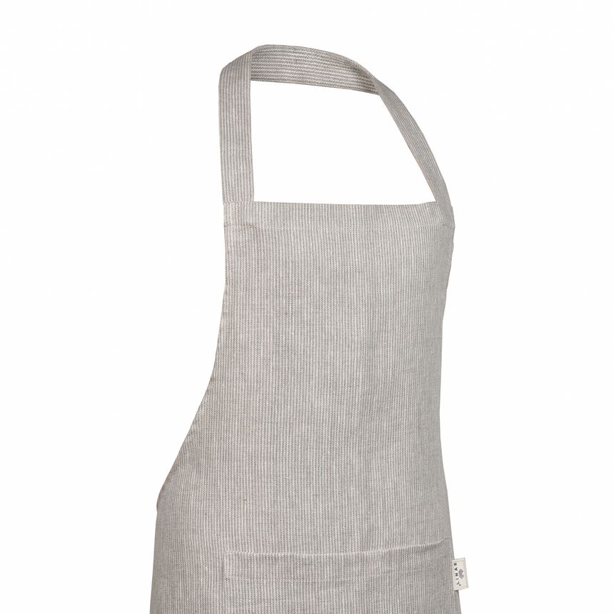 Linen apron White lines