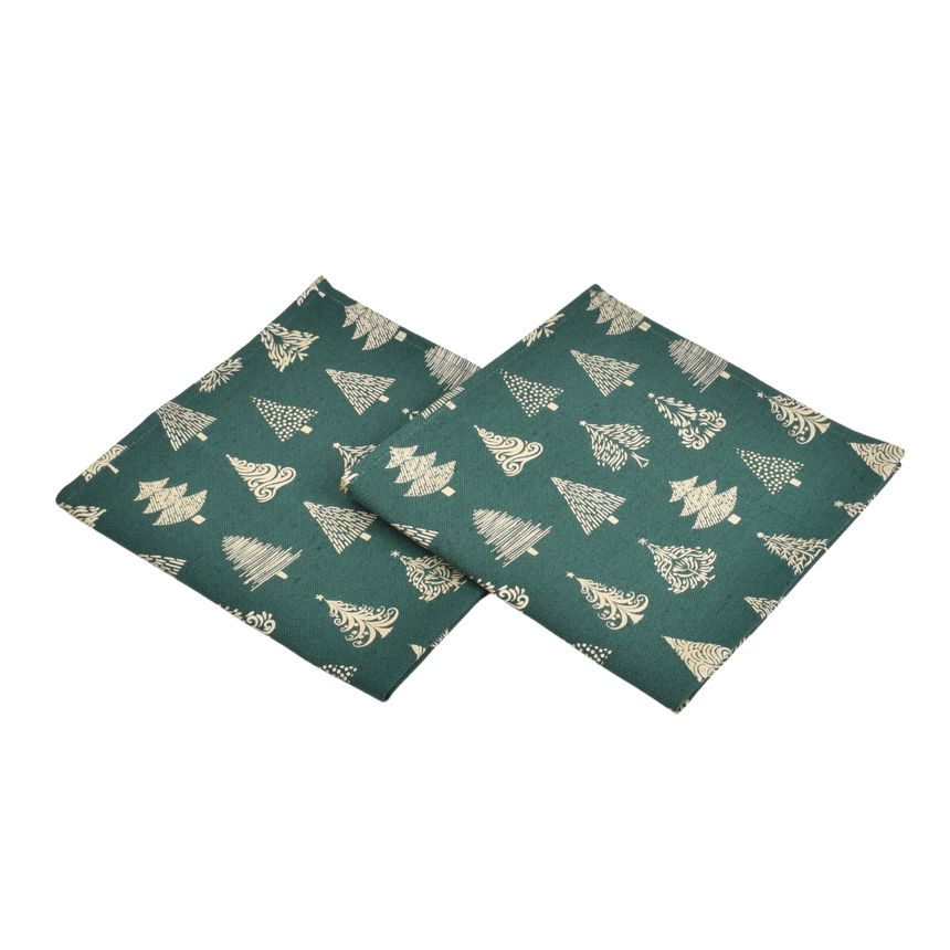 Napkins set Christmas trees, 47X47 cm, 4 pcs