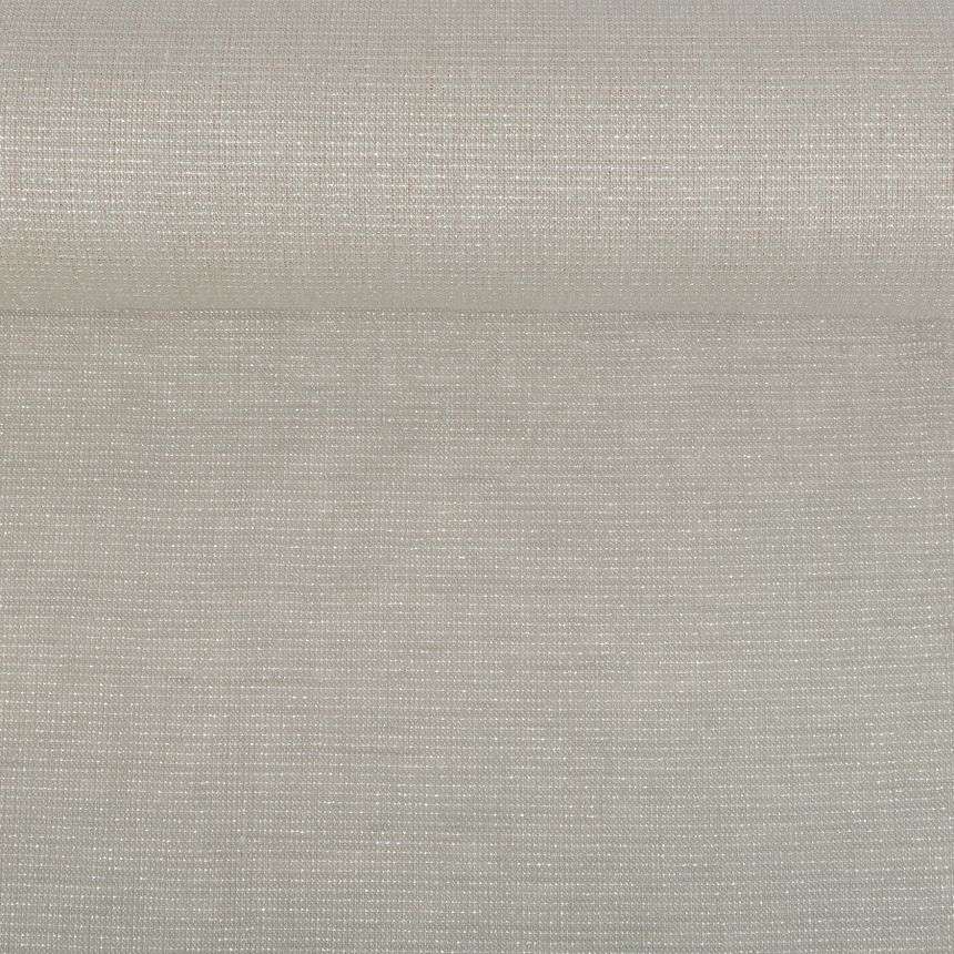 Natural color linen fabric with silver lurex, 150 g/m²