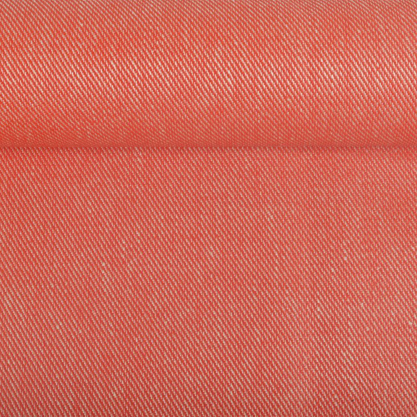 Drėgmei atsparus koralinės spalvos lininis audinys, 328 g/m²
