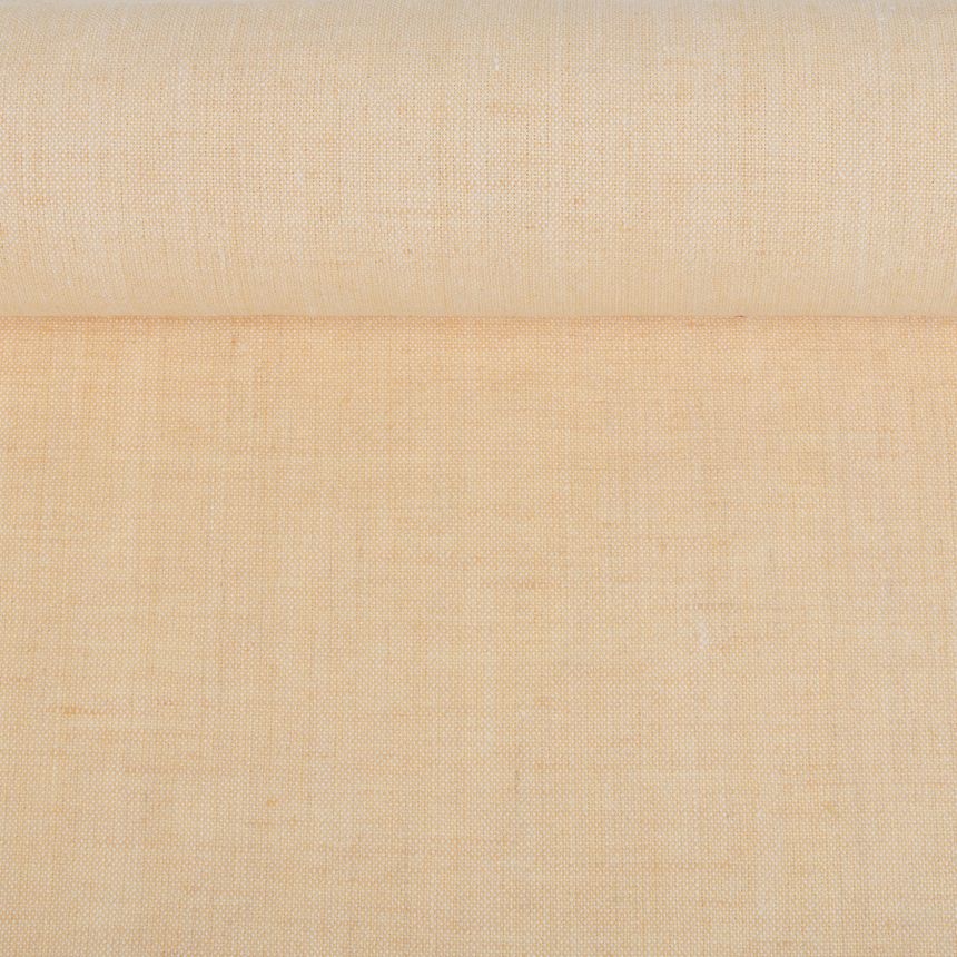Washed 100% lavsan fabric in pale yellow, 240 g/m²