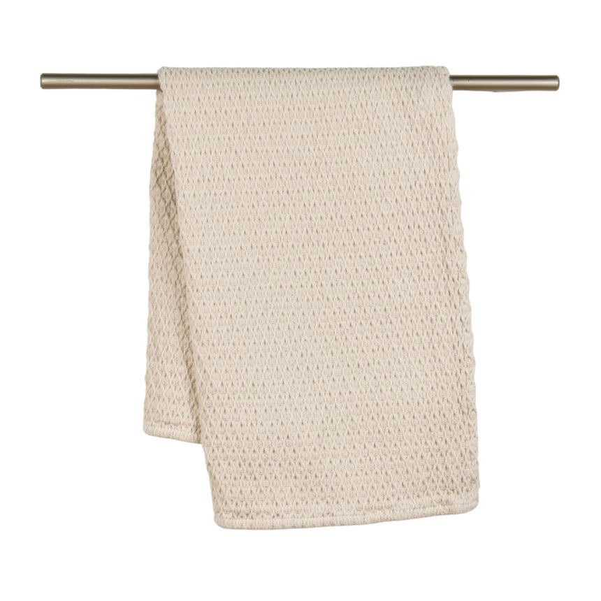 Waffle weave towel in light beige colour