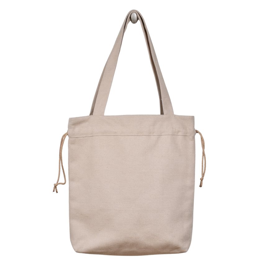 Linen drawstring bag in beige color (small)