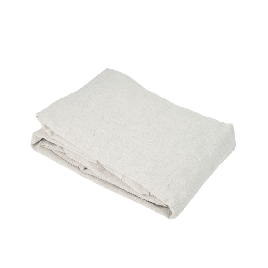 Washed fitted sheet in natural colour Minimal, two sizes