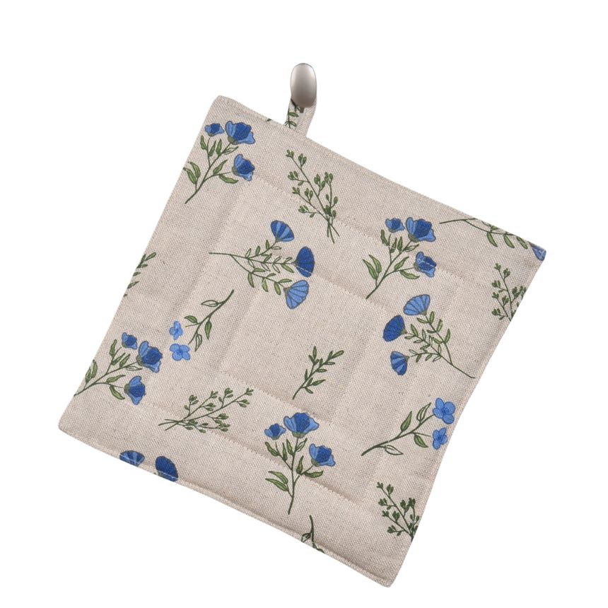 Pot holder Blue linen