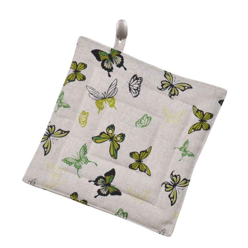 Pot holder Green butterflies