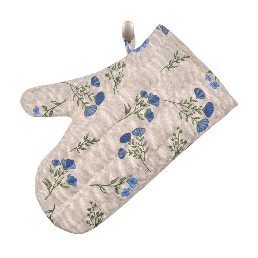Mitten Blue linen