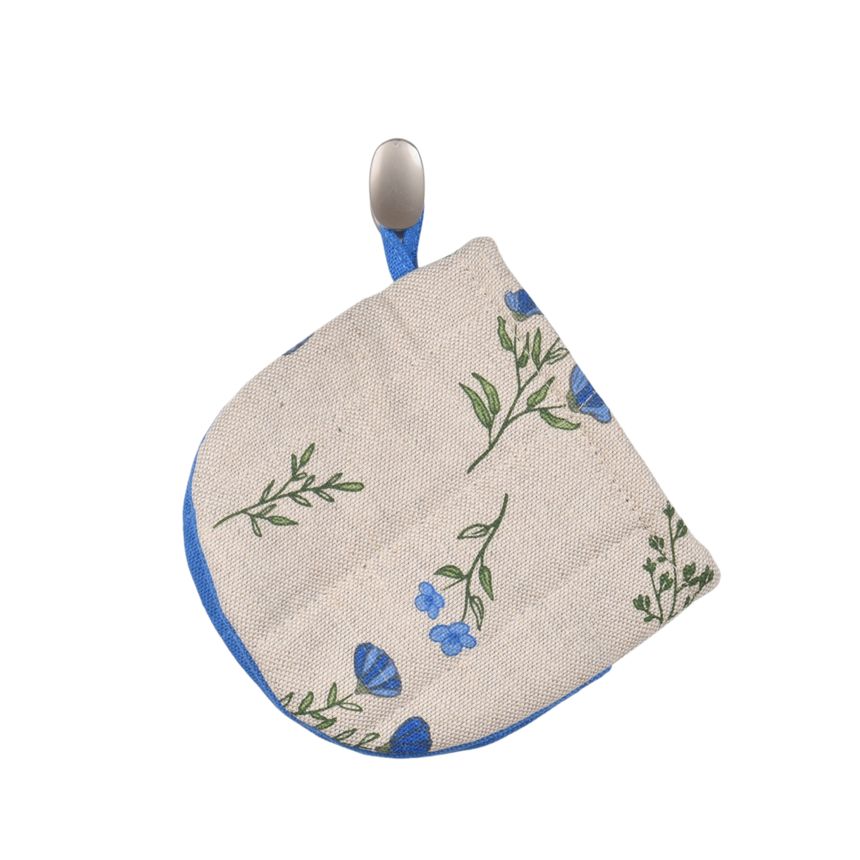 Mini mitten Blue linen