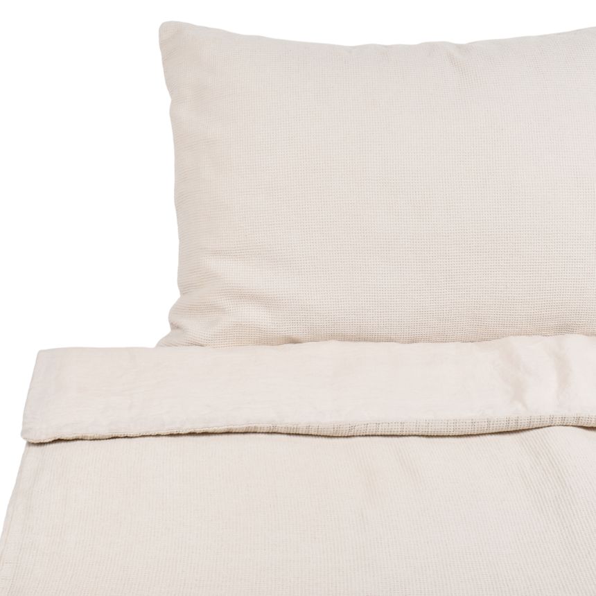 Washed linen bed set in ivory colour URBAN CHIC, several sizes