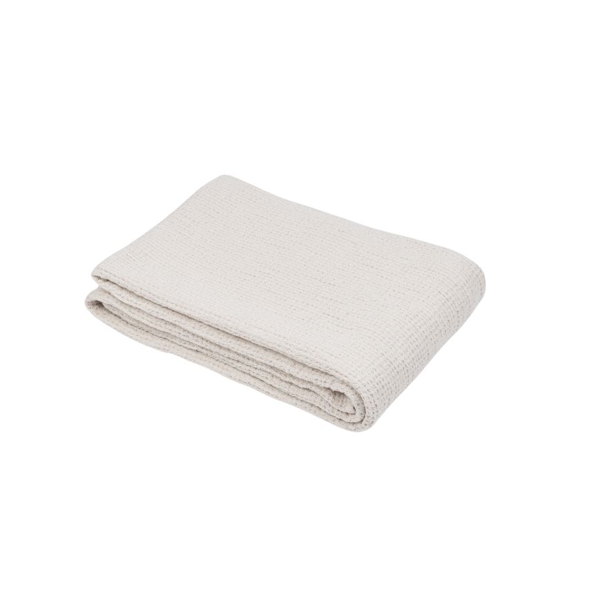 Waffle weave linen bath towel Dubysa in ivory color, several sizes
