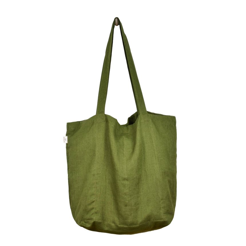 Linen shopping bag Reuse me (With sections)