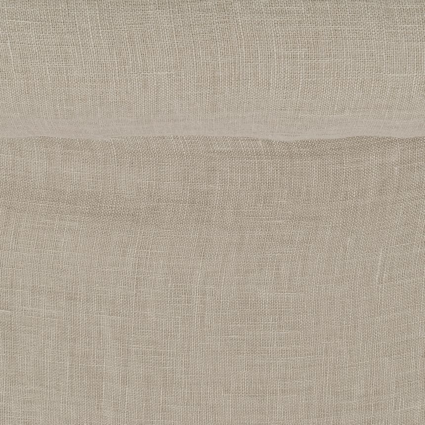 Washed linen fabric in sand, 93 g/m²