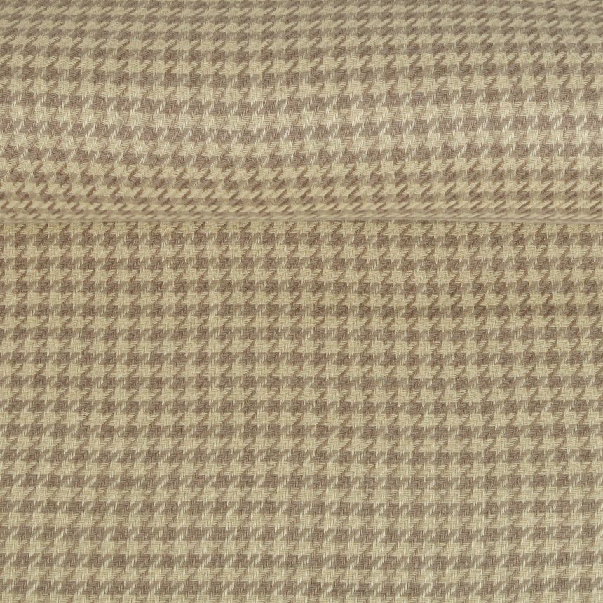 Washed houndstooth fabric with recycled yarns, 175 g/m²